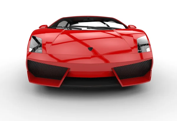 Red Supercar - Front View — Stock Photo, Image