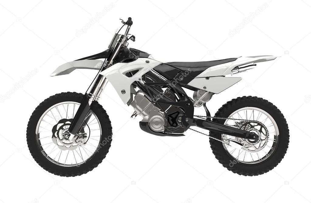 White motocross bike isolated on white background Stock Photo by  ©Trimitrius 83380436
