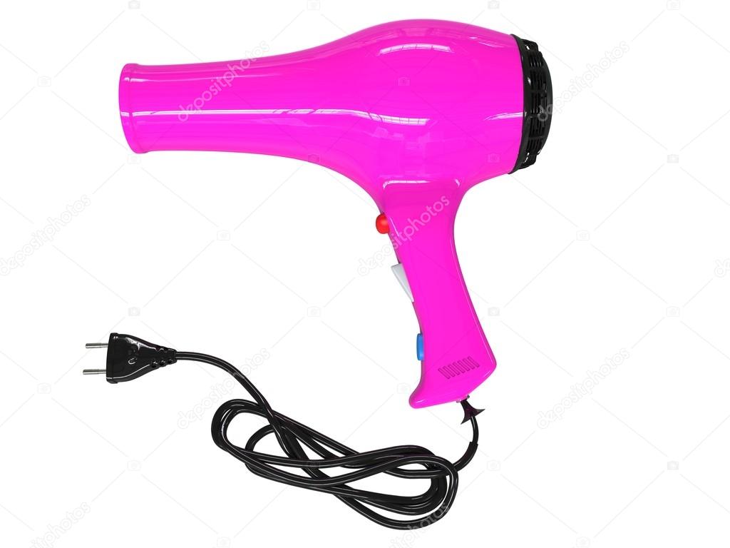 Classic pink hairdryer