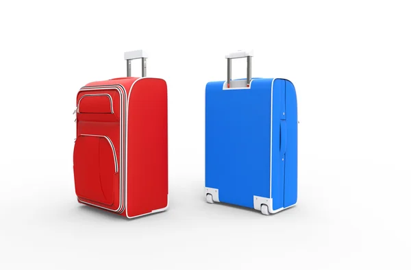 Red And Blue Luggage Bags — Stock Photo, Image