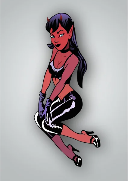Evil Pinup — Stock Vector