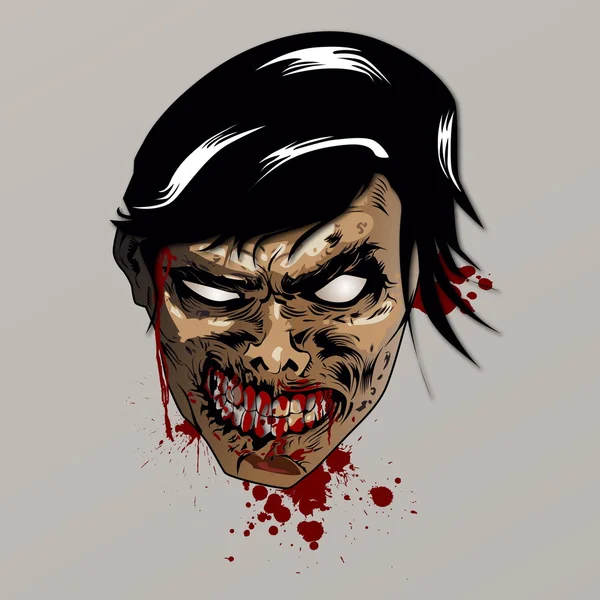 Tête de zombie — Image vectorielle