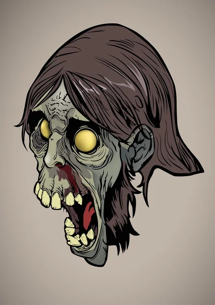 Cabeza de Zombie — Vector de stock