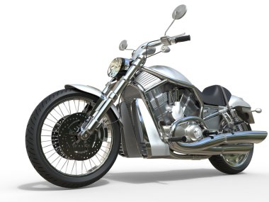 Güçlü Vintage motosiklet - beyaz