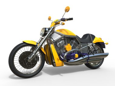Güçlü sarı motosiklet