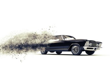 Klasik Blac otomobil - parçacık Fx