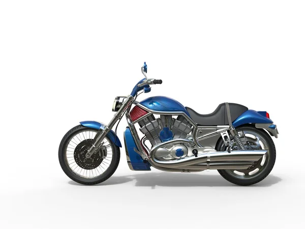 Roadster niebieski rower - widok z boku — Zdjęcie stockowe