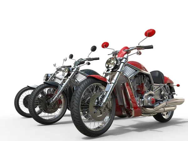 Винтажные мотоциклы - красные спереди — стоковое фото