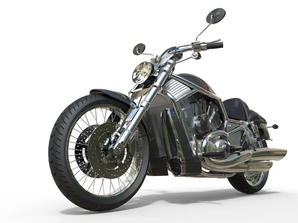 Мощный винтажный мотоцикл - Крупный план — стоковое фото