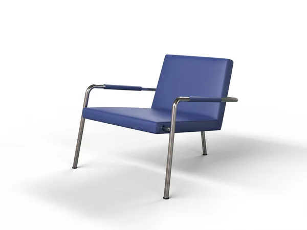 青い革の椅子 — ストック写真