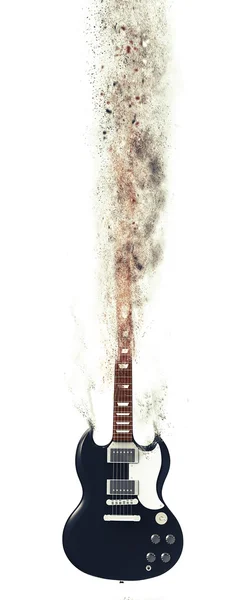 Spridning effekt på cool gitarr — Stockfoto