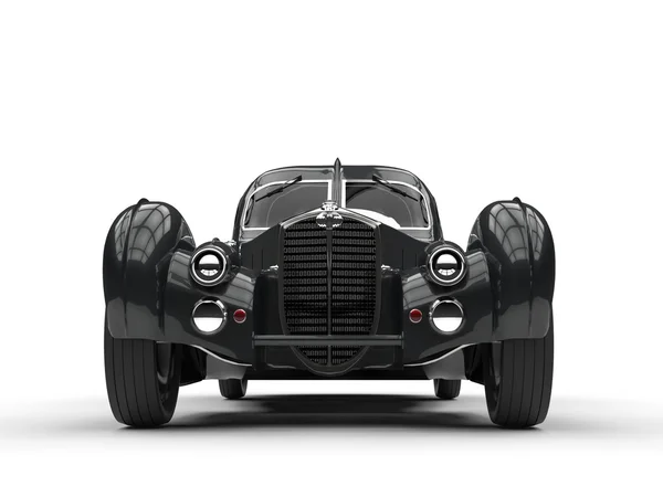 Negro Vintage Concept Car - Vista frontal — Foto de Stock