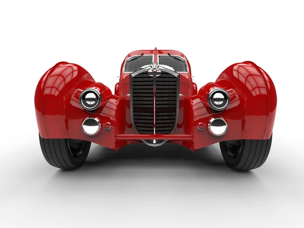 Carro de conceito vintage vermelho - Vista frontal — Fotografia de Stock