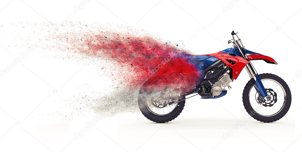Red Dirt Bike - Particles