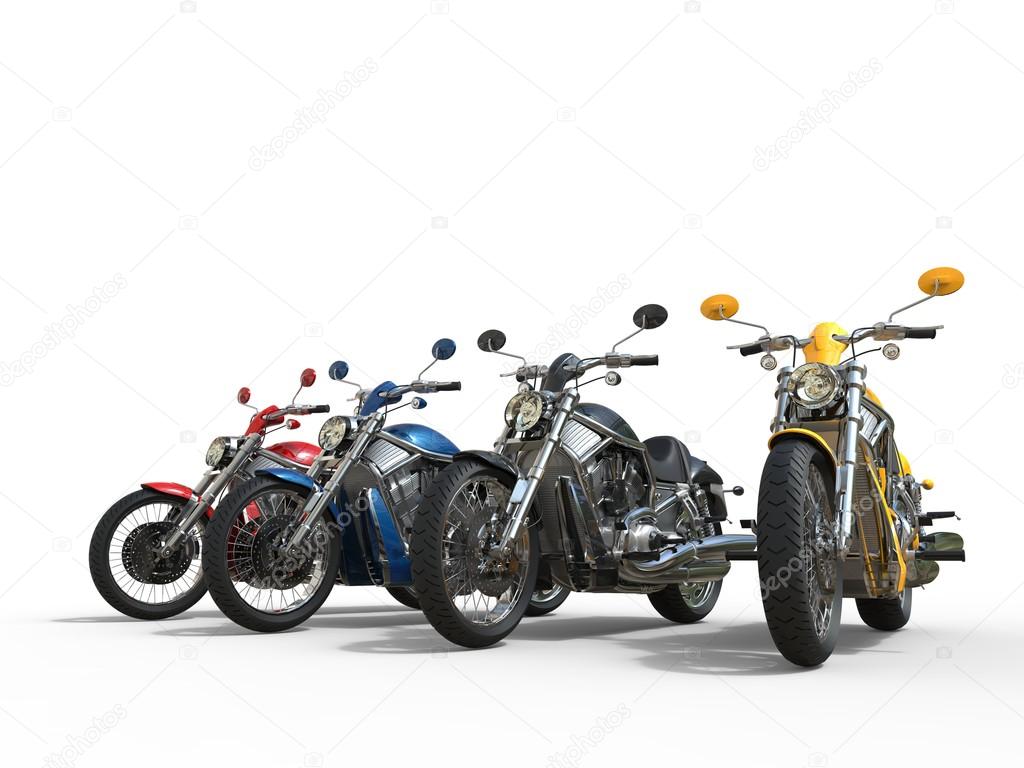 Row of cool vintage bikes