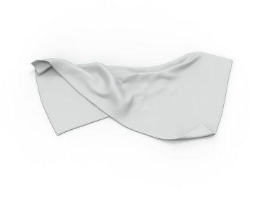 Beyaz kumaş yere - Üstten Görünüm