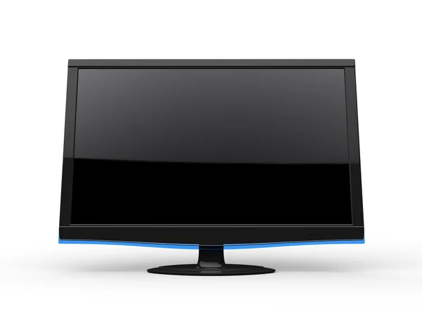 Moderno schermo TV - vista frontale — Foto Stock