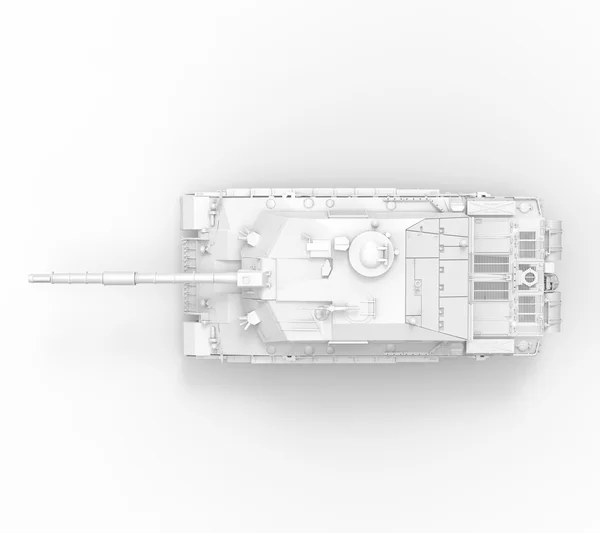 Biały Tank - widok z góry — Zdjęcie stockowe