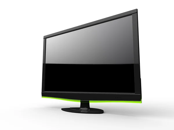 TV con bordo verde — Foto Stock