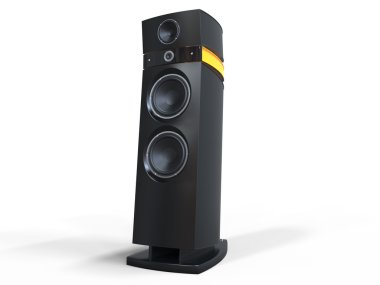 Sarı şerit ile yüksek teknoloji hoparlör