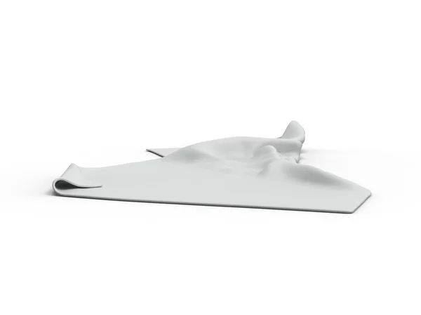 White cloth on the ground - side view — Stock Photo, Image