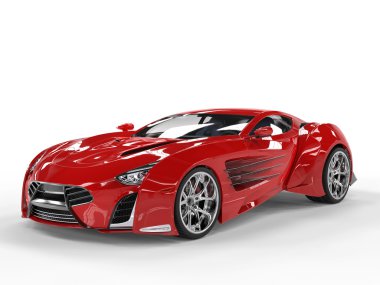 Kırmızı kavramı supercar - studio vurdu