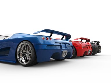 Sportscars kuyruk görünümü