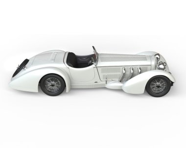 Büyük beyaz eski model araba