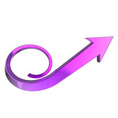 Pembe ok sembolü kadar metalik