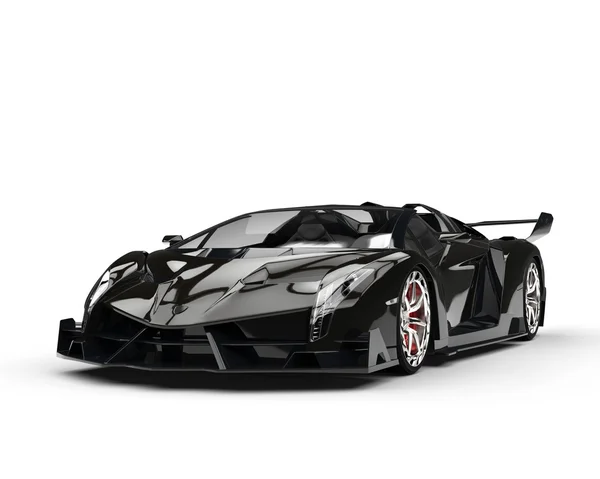 Black Sports Supercar - Studio Shot — Stock Photo, Image