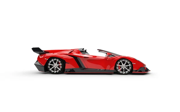 Red supercar on white background — Stock Photo, Image