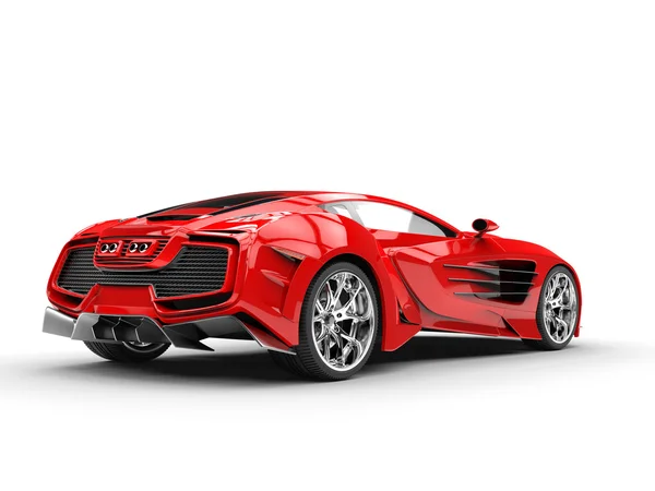 Red concept supercar - right back view - studio shot — Stock Photo, Image