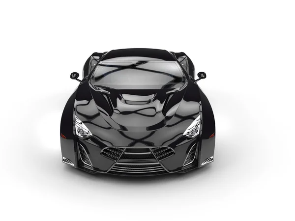 Schwarzes Konzeptauto - Frontansicht — Stockfoto
