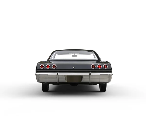 Classic muscle black car - back view — Stock Photo, Image