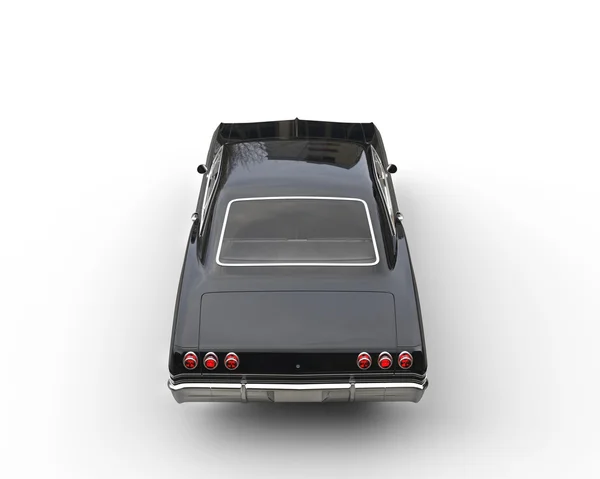 Классический черный автомобиль - студийный снимок - вид сверху сзади — стоковое фото