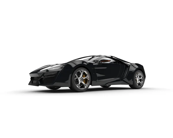 Black sportscar - studio shot — Stock Photo, Image