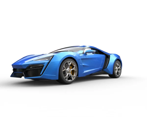 Blue Supercar Concept - Studio Shot — Stock Photo, Image