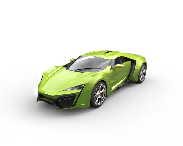 Concept Supercar métallisé vert - Studio Shot — Photo