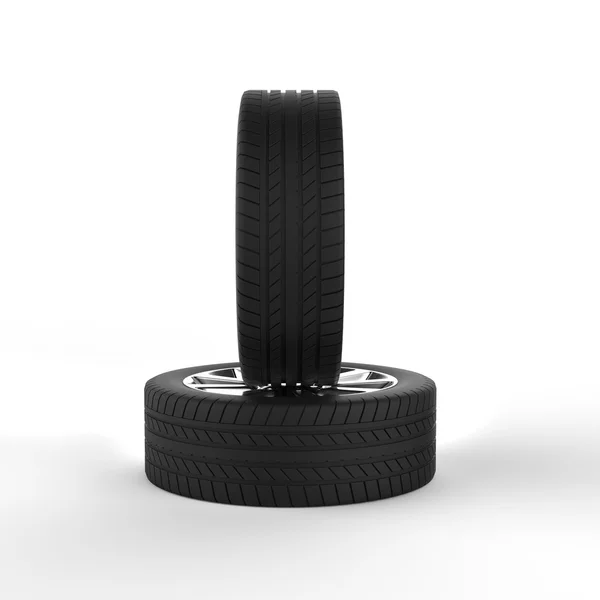 Dois pneus de corrida - vista lateral — Fotografia de Stock