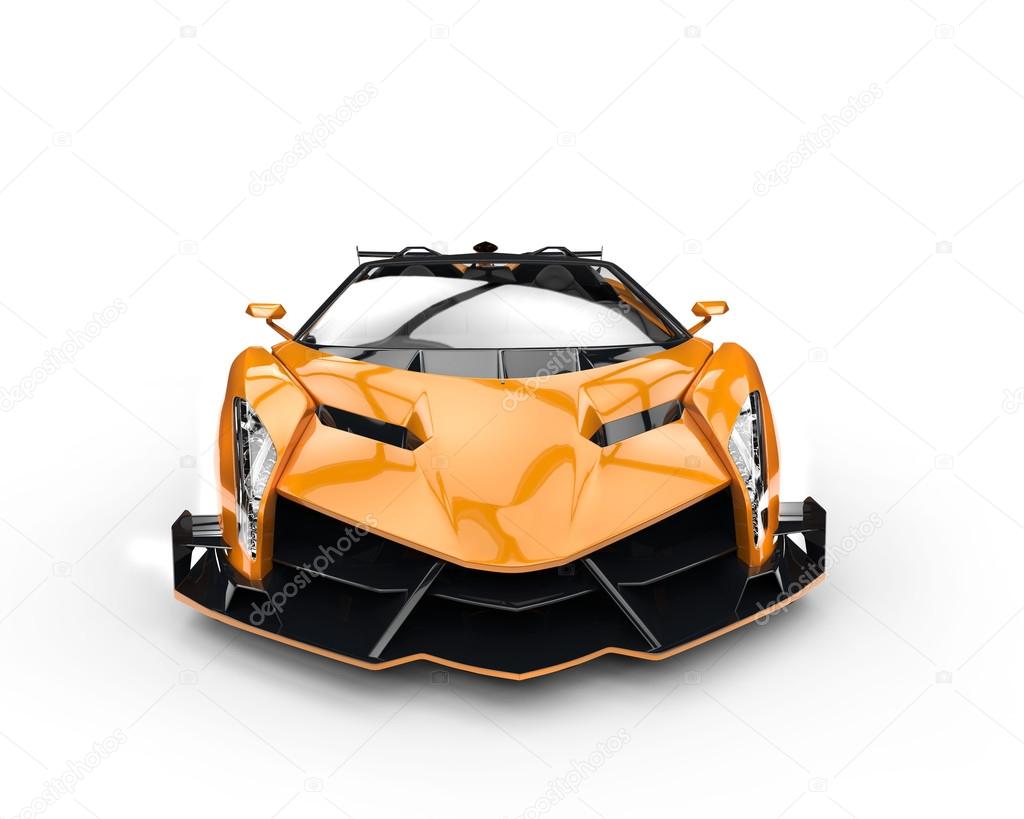 Orange race supercar - studio lighting