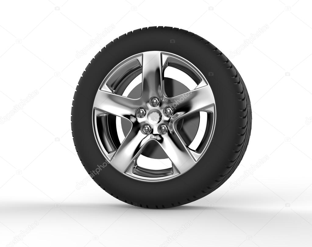 Car wheel - chrome rim