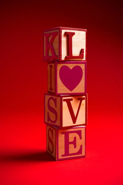 Valentine's Day decoration with the word LOVE — Stock Photo, Image