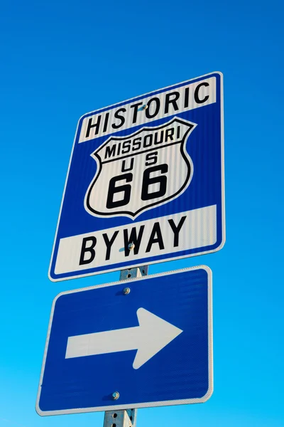 Historisches Straßenschild der Route 66 — Stockfoto