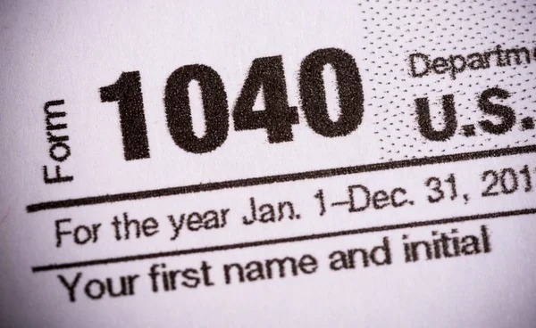 Form 1040 vereinigte staaten steuer form close-up — Stockfoto
