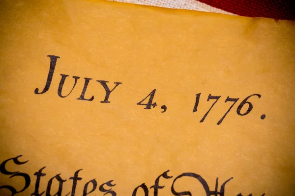 Declaración de Independencia de los Estados Unidos con bandera vintage —  Fotos de Stock