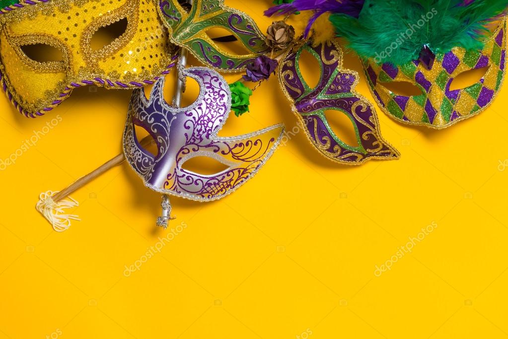 Download Mardi Gras Mask On Yellow Background Stock Photo C Miflippo 82714278 PSD Mockup Templates