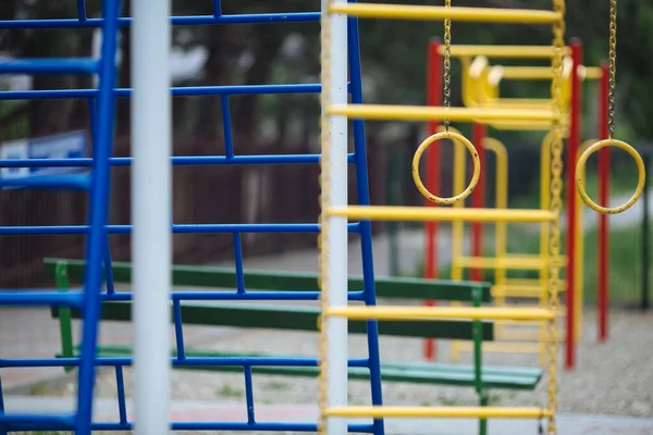 Equipo Colorido Para Hogar Del Patio Los Niños Con Escaleras — Foto de Stock