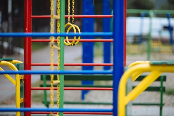 Equipo Colorido Para Hogar Del Patio Los Niños Con Escaleras — Foto de Stock