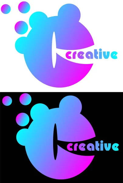 Letter Gradient Shading Words Creative Logo Business Art — Stock Vector