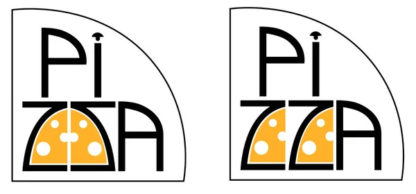 Mantar yaratıcı sanat logosu olan pizzacı logosu.